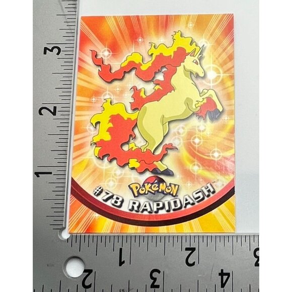 Rapidash Pokemon Card Topps #78 TV Animation Edition Series Blue Logo - Picture 3 of 5